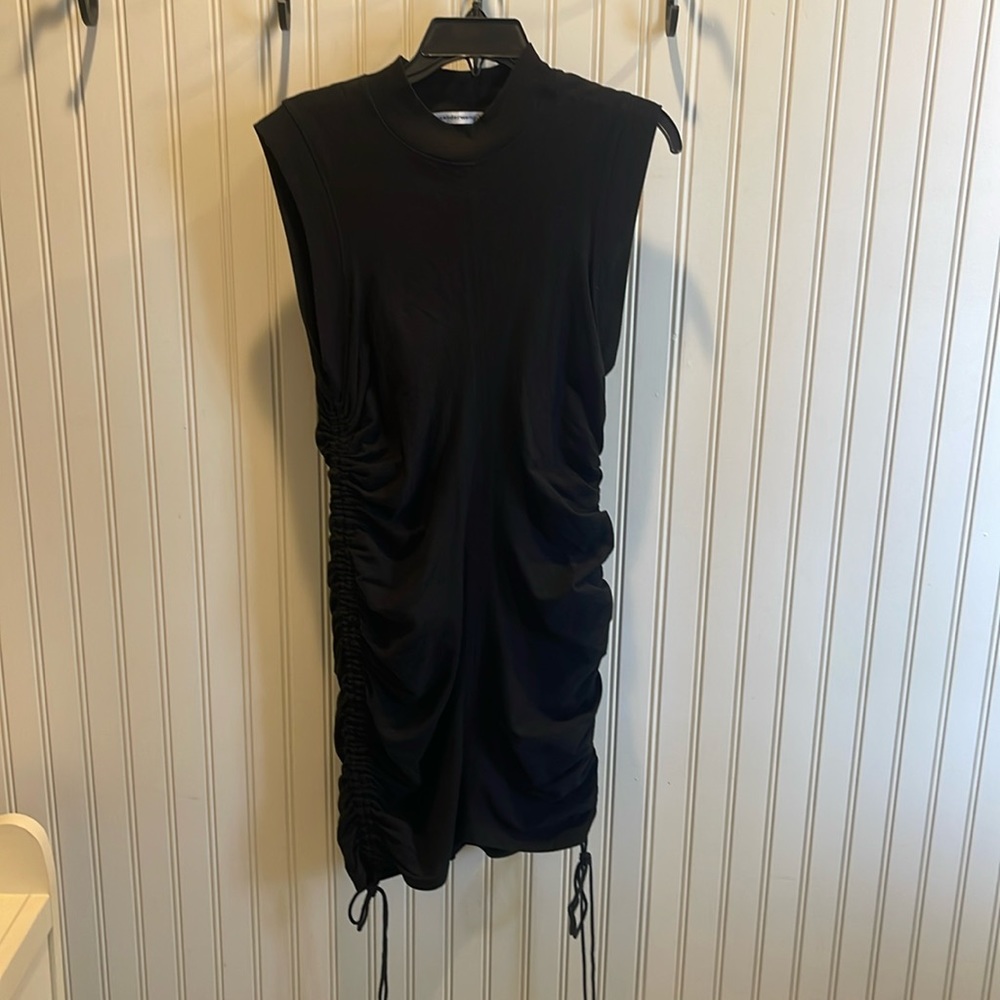 T by Alexander Wang Black Sleeveless Jersey T-shirt Dress